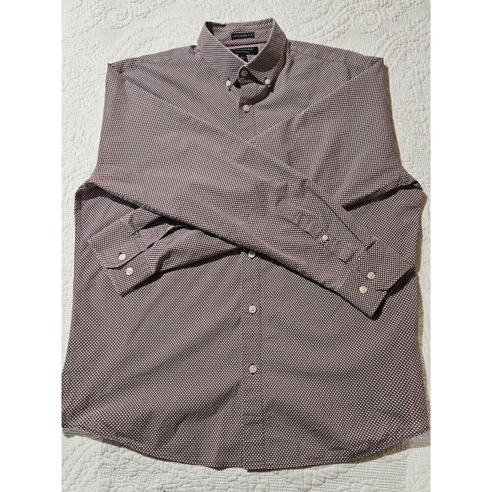 Banana Republic Men's Long Sleeve Button Down Untucked Shirt With Pattern